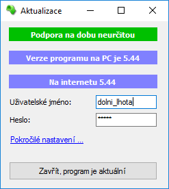 aktualizace