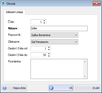 Okno Okrsek