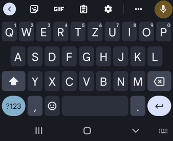 Klávesnice v Androidu. (Gboard)