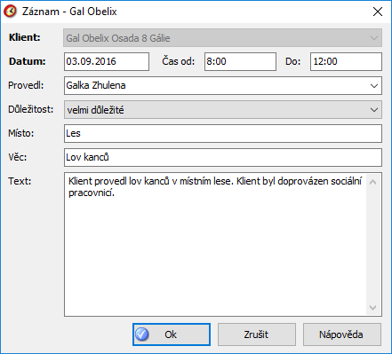 Okno obyvatele DPS